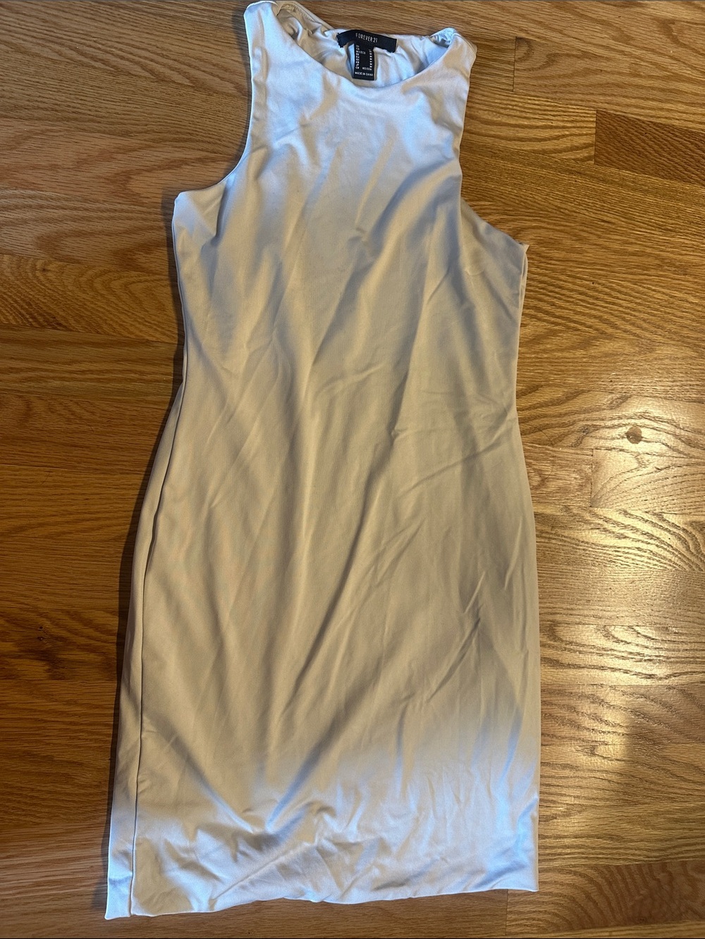 Forever 21 White Sleeveless Bodycon Mini Dress